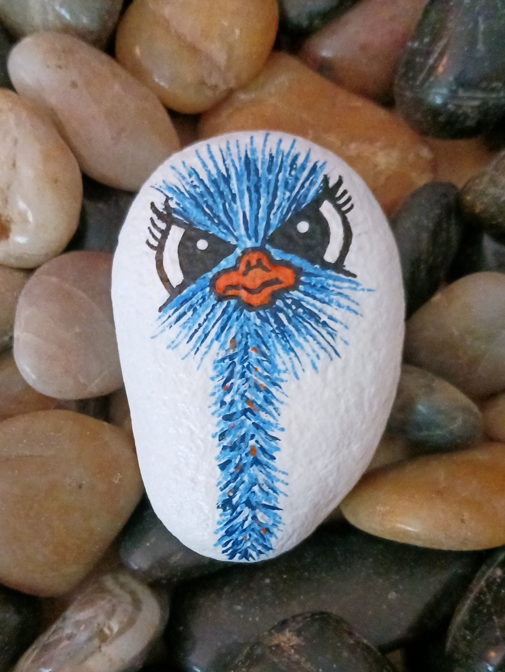 Hand Painted Ostrich Rocks - Picture 2 of 7